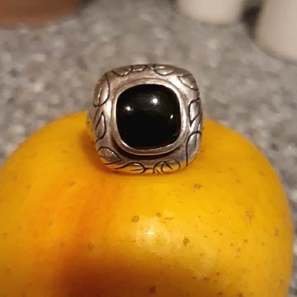 VTG Mark Wasserman Samara Solid Sterling Black Onyx Ring - Picture 3 of 7